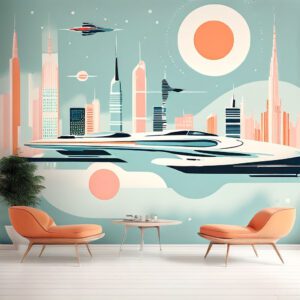 Mid century modern wallpaper for iPhone