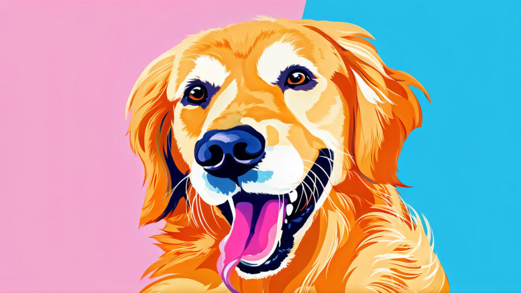 7cb47314b5e747499ec485c09b4ea5d5 Design a funny pfp for Instagram with a dog making a silly face with its tongue out.