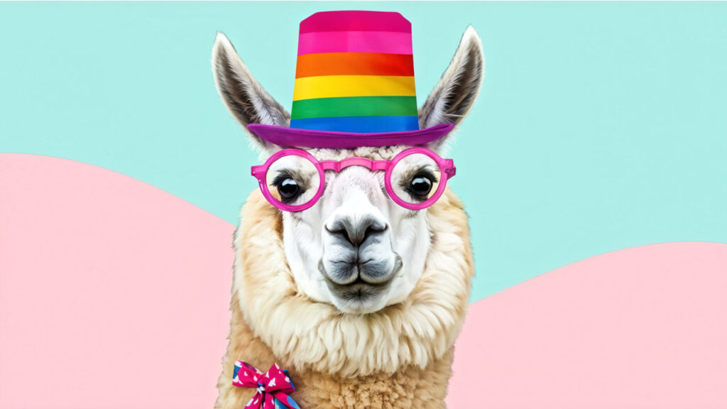 instagram profile picture featuring a llama wearing a humorous hat such as a top hat or fez and do 2 Illustrate a funny pfp for Instagram showing a llama with a quirky hat and glasses