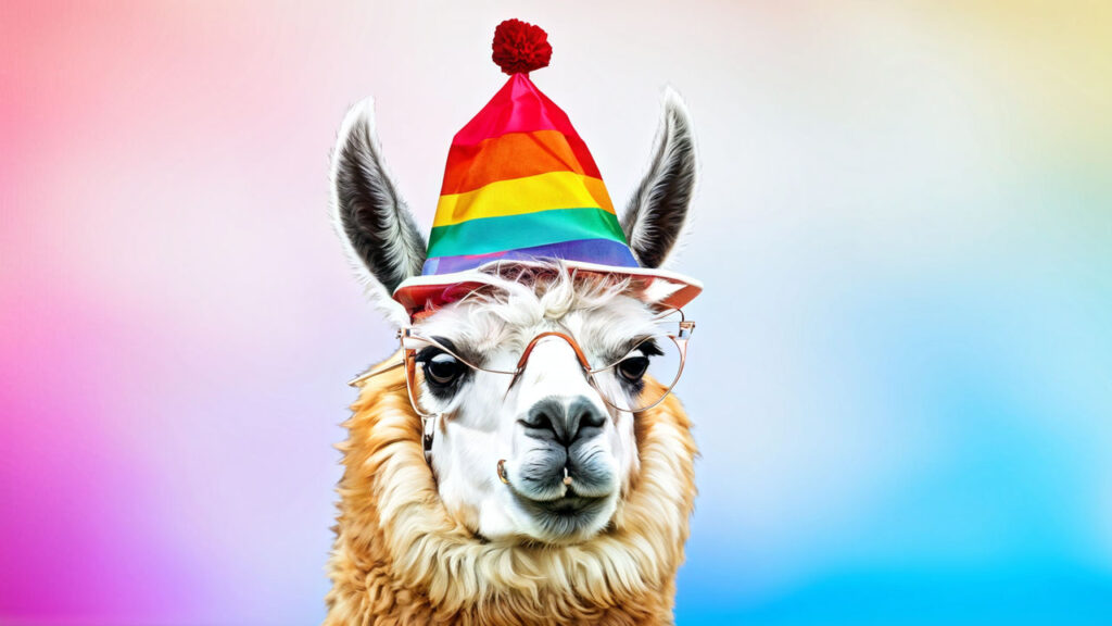 instagram profile picture featuring a llama wearing a humorous hat such as a top hat or fez and do 6 Illustrate a funny pfp for Instagram showing a llama with a quirky hat and glasses