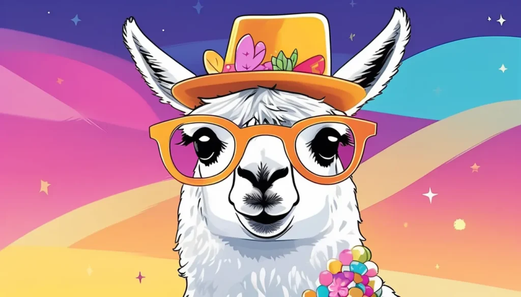 pixlr image generator a1fa0cbb a8ae 47be 81f0 d58b45518471 1 Illustrate a funny pfp for Instagram showing a llama with a quirky hat and glasses