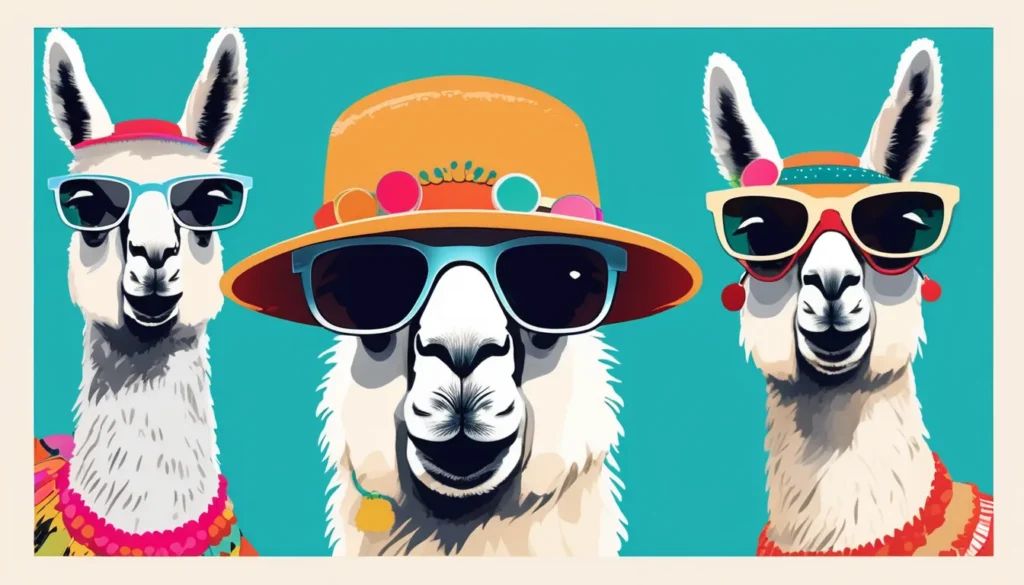 pixlr image generator ed695822 4c68 4121 9f8a b242dc9cc245 Illustrate a funny pfp for Instagram showing a llama with a quirky hat and glasses